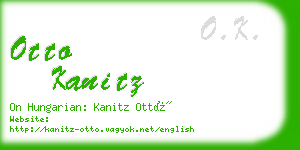 otto kanitz business card